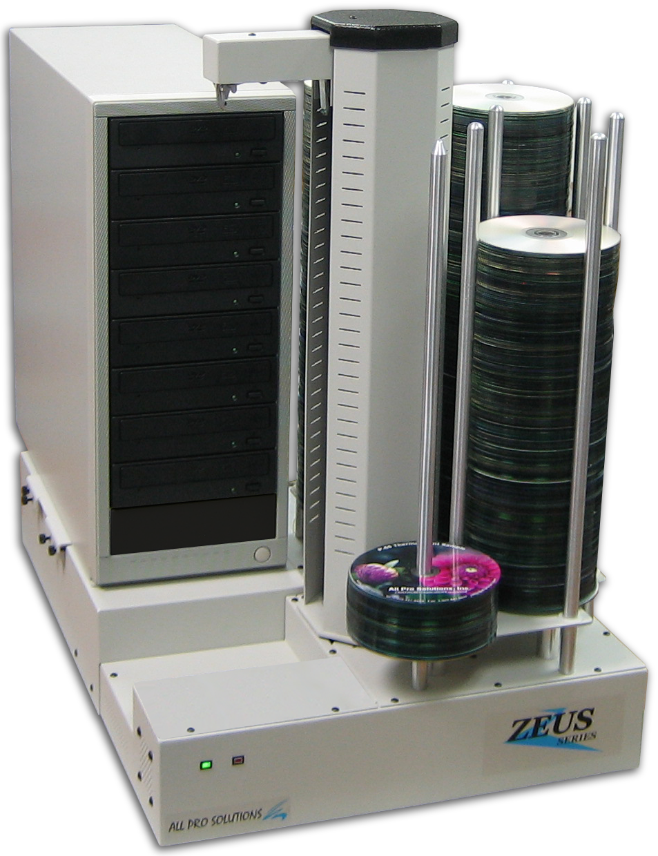 Zeus 8-drive standalone CD, DVD and Blu-ray duplicator