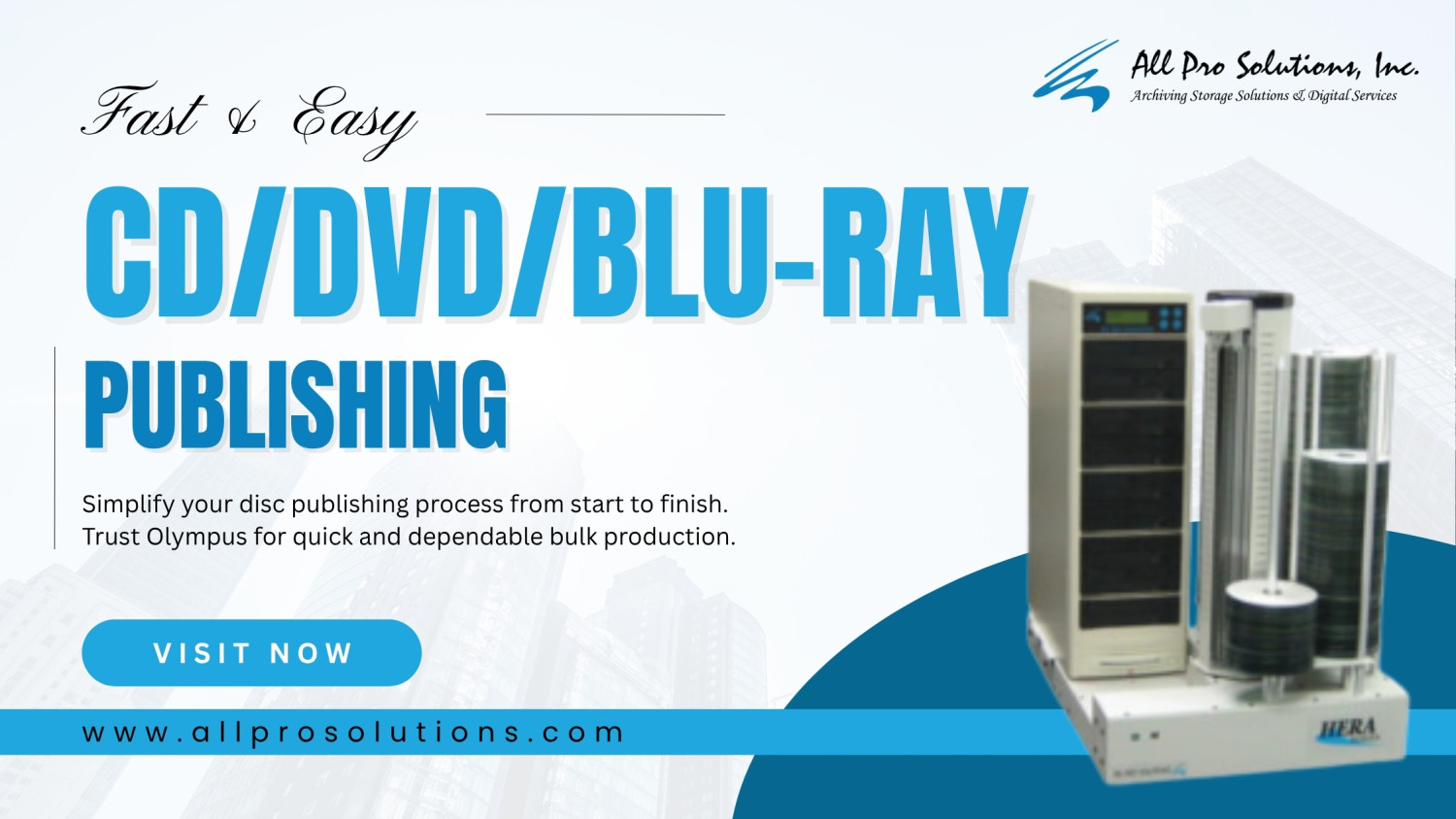 How Olympus CD DVD & Blu-Ray Publishers Simplify Bulk Disc Production